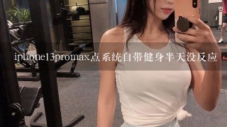 iphone13promax点系统自带健身半天没反应