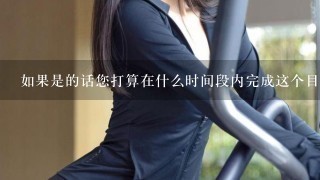 如果是的话您打算在什么时间段内完成这个目标呢？