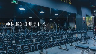 瘦体脂的作用是什么?